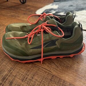 Altra Green and Coral Trail Shoes